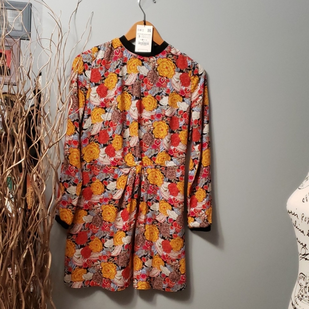 ZARA Floral mini dress